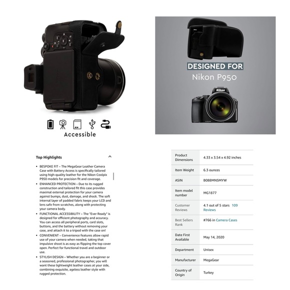 megagear leather camera case - Picture 10 of 10